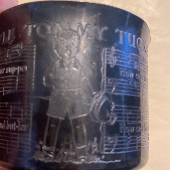 Vintage antique Etched children’s cup little Tommy Tucker song stamped on it - Picture 11 of 11